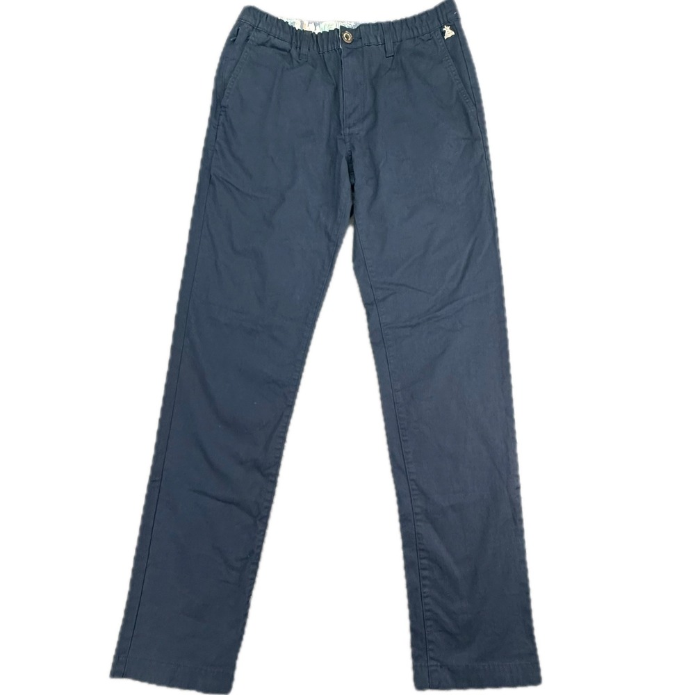 Chubbies Everyday Chino Pants Mens S Navy Blue Elastic Waist Stretch Slim Fit